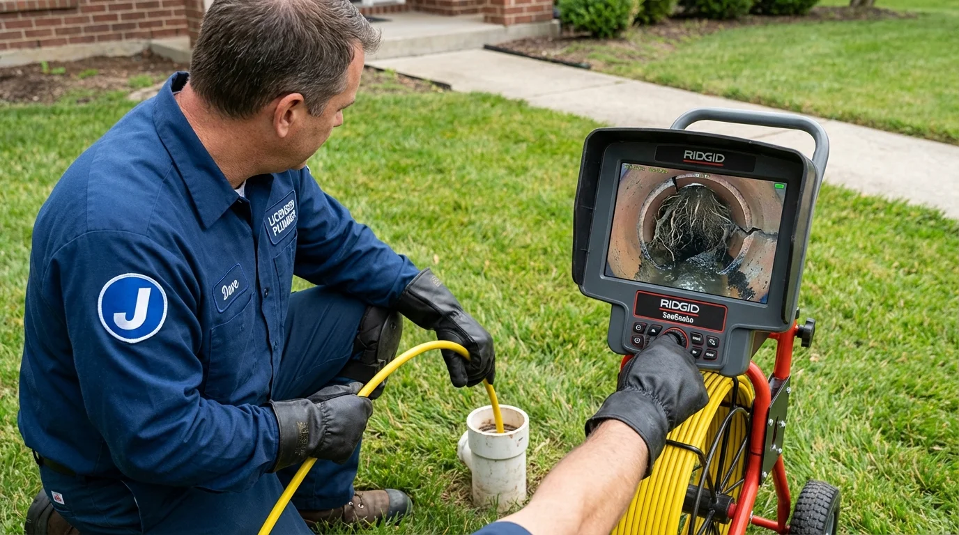 Sewer camera inspection being performed by Johns Plumbing LLC in Cliffside Park